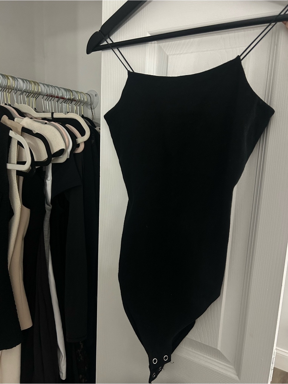 Target Black Strapless Spaghetti-Strap Bodysuit Dress